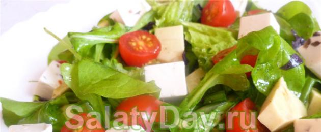 Фетакса рецепты простых салатов. Легкий салат с фетаксой и свежими овощами