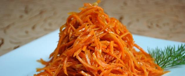 Вкусный салат морковь по корейски на зиму. Морковь по-корейски обычная