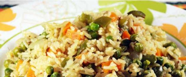 Рассыпчатый рис с овощами. Рис с овощами – рецепт с пошаговыми фото