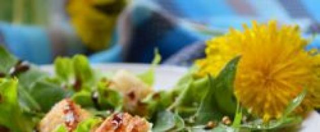 Салат из одуванчиков — вкусные рецепты необычного блюда. Весенний салат «Солнечный одуванчик»