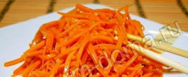 Морковь по-корейски с приправой: рецепт классической закуски и необычный вариант с соевой спаржей. Морковь по-корейски с готовой приправой