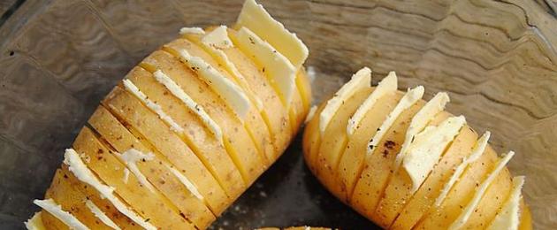 Картофель гармошка запеченный в духовке в фольге. Картошка-гармошка: лучшие рецепты и способы подачи